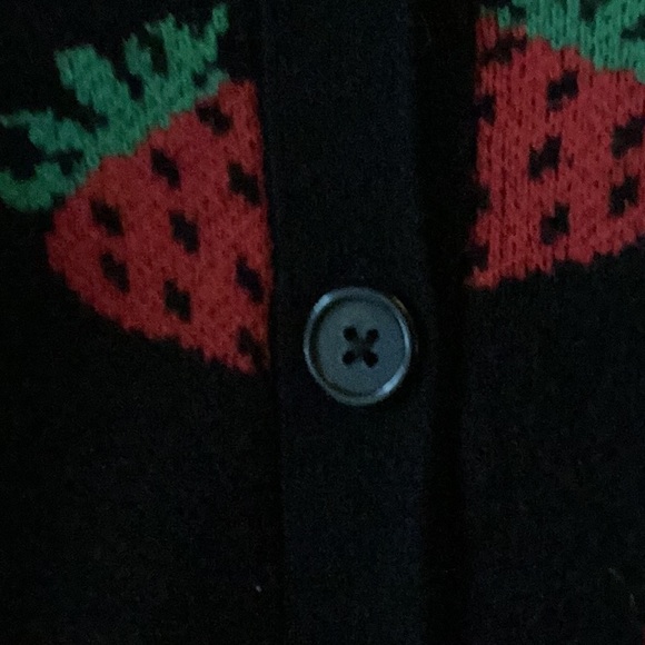 Art Class Black and Red Sweater strawberries - Picture 3 of 5